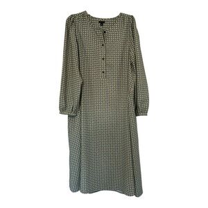 Ann Taylor Patterned Long Sleeve Dress